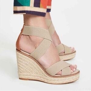 Tory Burch Frieda Platform Wedge Espadrille Sandals
